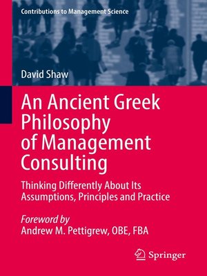 cover image of An Ancient Greek Philosophy of Management Consulting